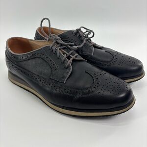 Florsheim limited indigo flux wingtip oxfords 10 black work office comfort